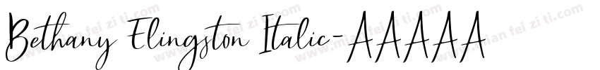 Bethany Elingston Italic字体转换